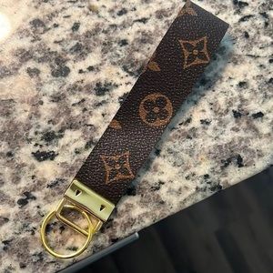 Upcycled designer keychain